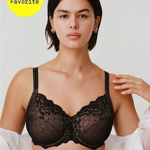 Chantelle Two Riva Gauche Full coverage unlined Bras Black 34 DD and Peach 34 D - Picture 7 of 16